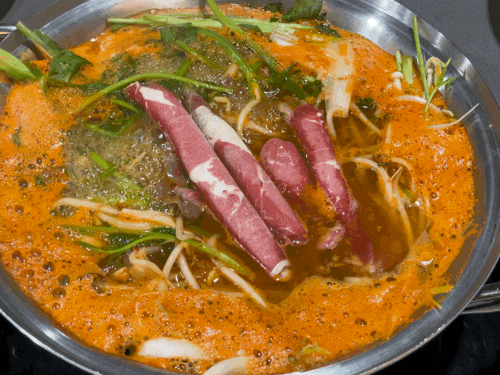 인하대 큰손샤브샤브 장칼국수맛이나요. 얼큰샤브칼국수 인천인하대맛집
