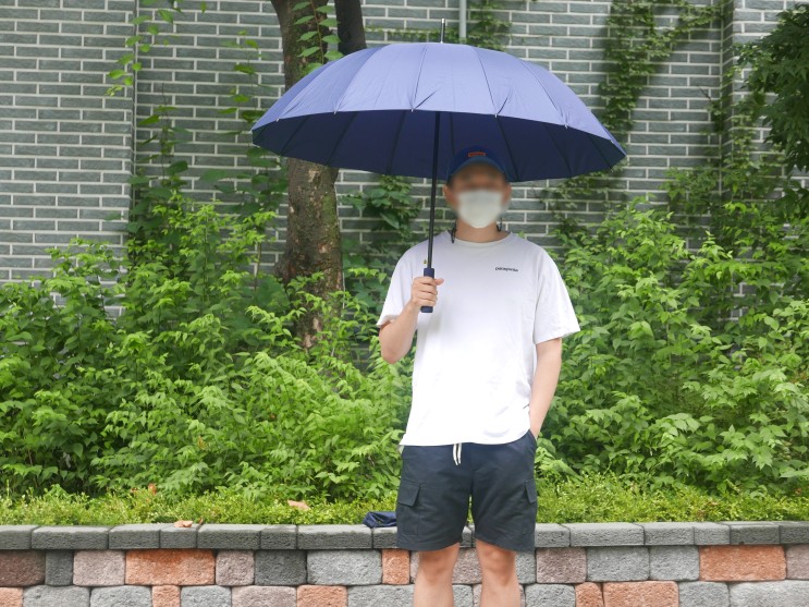 장마철에도 튼튼한 대형 장우산 추천, 크로커다일 멜빵 장우산 후기