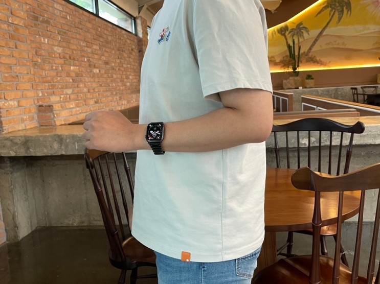 애플워치4 44mm 고급스러운 메탈스트랩