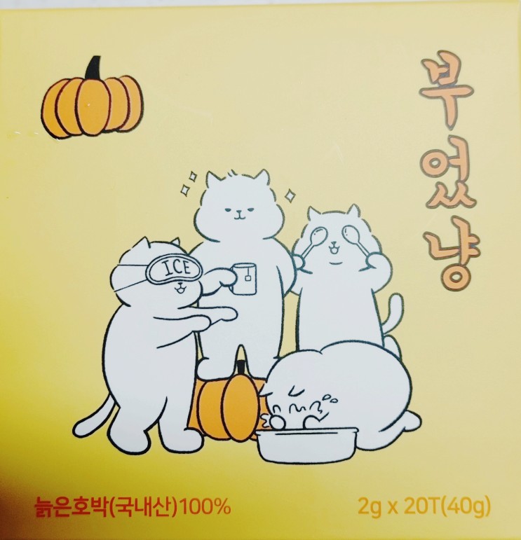 귀엽고 맛있는 부었냥 호박티