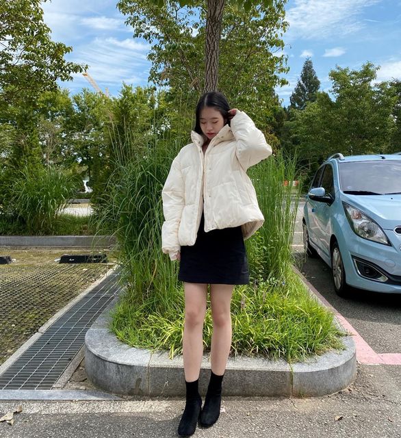 김선우 on Instagram: "#협찬 #스파오 스파오 푸퍼 숏패딩 (베이직)"
