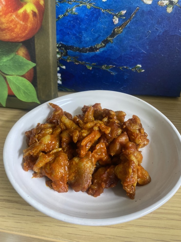 한잔애 오독오독 불맛 작렬 직화 닭오돌뼈🐓