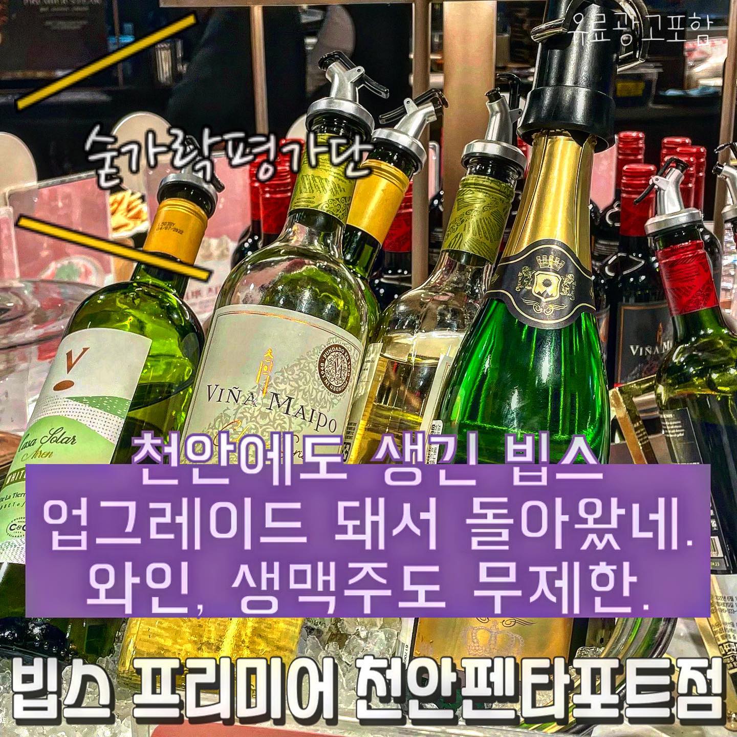 🍽️빕스 프리미어🍽️

씨푸드 페스티벌 답게 새우, 고동, 게 등 해산물이 가득 있었어요🦀🦐🐚
볼케리노 갈릭 슈림프는 새우 크기도 크고 맵달하게 맛있더라고요!!
게는 크기는 작았지만 살은 말 할 것도 없고 알까지 빽빽하게 차 있는 게 아주 실했습니다🤩
또 생맥주와 다양한 와인들까지 무제한으로 즐길 수 있고 와인 안주들도 다양하게 있어 저 같은 와린이들에게는 이것저것 맛볼 수 있는 좋은 경험이었습니다!!🍷🍺
게다가 빕스?!?! 아이스크림 맛집!!! 아~~~주 고급진 맛🍨 특히 녹차 미쳤습니다🍵

✔️음식들은 생각보다 다양한 듯 다양하지 않은듯 조금은 아쉬운 느낌😢
폭립과 실한 해산물, 다양한 와인들을 무제한으로 즐겨보고 싶으시다면 빕스 방문 추천드립니다‼️

#식사권제공 받았음
