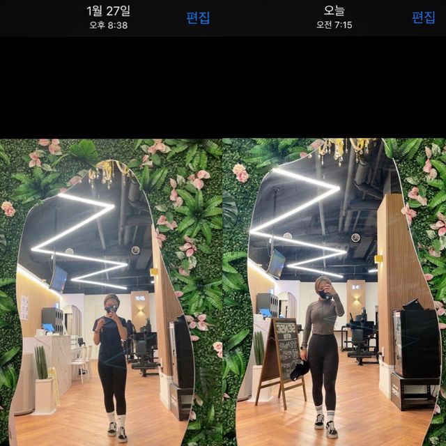 난이는 운동 중 on Instagram: "🔅전/후🔅 최근 첫 코로나를 맛 보면서.. 헬스장을 당연히 못 갔어요..ㅠ 덕분에? 집에서 먹고 싶은 것들 다~ 먹었네요ㅎㅎ 그래서인지 레깅스가 아~주~ 끼더라구