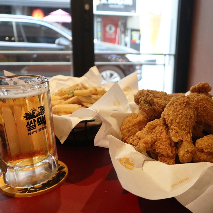후라이드 치킨맛집! 치맥하기 좋은 잠실새내역 술집 🍗 쌀통닭 신천점
