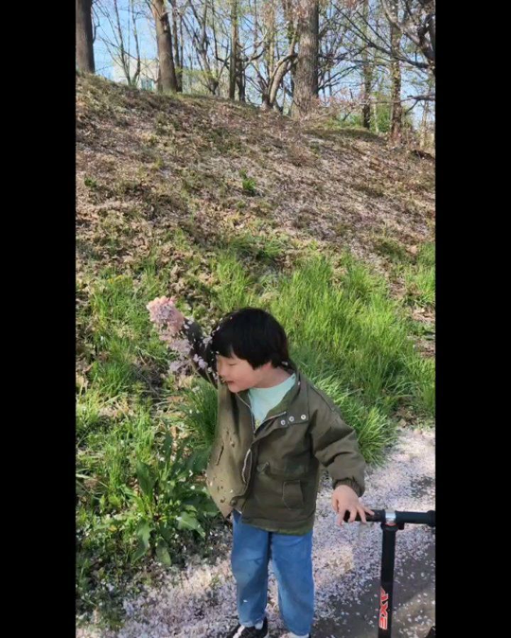 떨어진 벚꽃으로 잘 노는 사랑둥이 귀여워❤️
.
.
.
.
.
.
#주말일상#떨어진벚꽃놀이🌸 #이번주에아빠온다
 #독박육아끝이보인다ʘ̥_ʘ