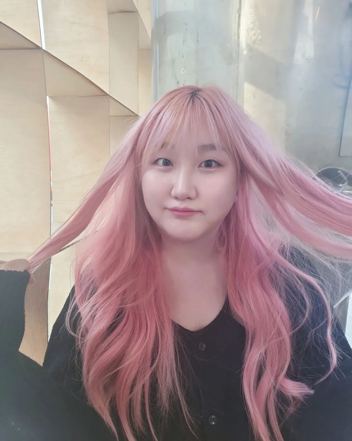 머리색이랑 립 색이랑 깔맞춤?!👀🩷