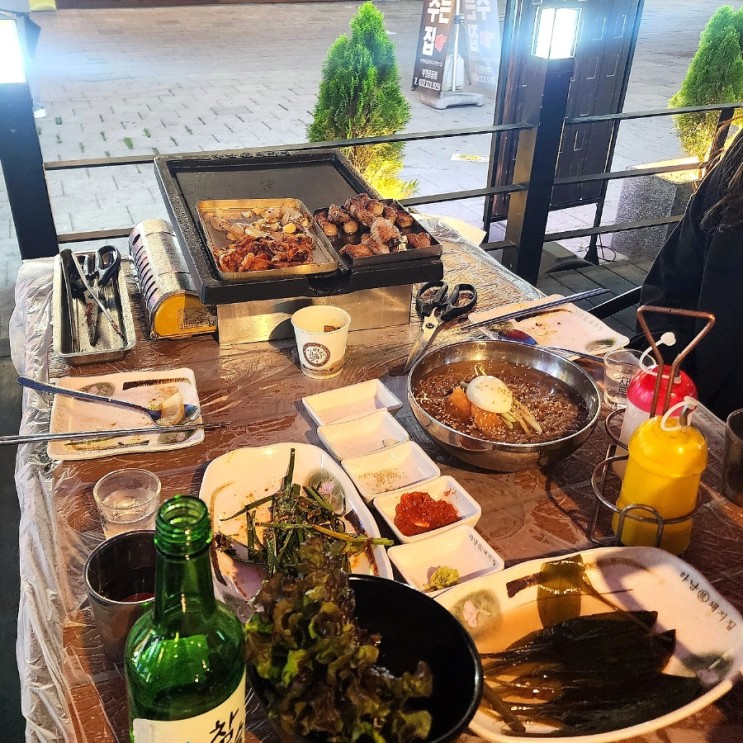 신중동 삼겹살 : 신중동 야외 고깃집 하남돼지집 부천중동점!