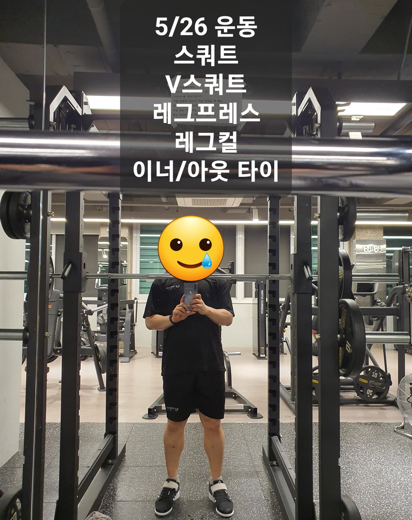 5/26
한 일주일?
운동 컨디션이 좋지 않았네요 ㅎㅎ;;
집중력이 떨어지면 운동 효율이 떨어진다는 느낌이 확실히 있네요...
정신적으로나 육체적으로나 다잡을 필요가 있는거 같습니다...

오늘은 스쿼트에 포커싱을 맞추어 운동을 진행하였습니다.

헬스 시작하고 안되던 동작들이 어느정도 되게 되고... 
디테일은 좀 놓치더라도 흉내는 낼 수 있게 된것들이 꽤 있어 하루 하루 나아지긴 한거 같습니다만...

이놈의 스쿼트, 데드리프트는 기본이 정말 잘 잡히질 않네요 😭

스쿼트의 경우
제대로 앉지를 못하여 역도화를 통하여 앉을수는 있게 되었으나...
상/하체, 좌/우 불균형이 발목을 잡네요.

바를 뽑고 세팅자세에서 스스로 눈으로보고 몸으로 느끼기엔 좌우 균형을 맞춘 상태라 판단하고 앉으면 ...
- 상체는 우측으로 돌아감.
- 엉덩이는 우측으로 빠짐.
- 발바닥이 지면을 정확히 지지 하지 못함.
- 오른쪽발의 경우 뒤꿈치 바깥쪽으로, 왼쪽발의 경우 앞꿈치 안쪽으로 힘이 들어감.
- 바를 쥐고있는 등의 좌우 텐션이 다름. 

이러한 문제들이 발생하고 가동범위를 제한 하면 좀 덜해지긴 하는데...
정도의 차이가 날 뿐 어찌되었든간에 같은 문제가 일어나네요.

증상들만 보면 절대적 연습량의 부족으로 느껴집니다...

제 몸뚱이를 의식적으로 통제하기가 쉽지가 않네요...

저도 반듯하고 멋진 자세로 스쿼트 하고 싶습니다...

스쿼트랑 데드리프트는 굳이 날 정해놓고 하는게 아니라 렉 비었다 싶으면 계속 건드려보며 흉내라도 낼수 있게 될수 있도록 해보아야겠습니다 ㅋㅋ;;

중량은 처다볼 레벨도 안되는거 같으니...

[운동]
스쿼트-V스쿼트-레그프레스-레그컬-이너타이-아웃타이

[식단]

아침 : 현미잡곡밥130g, 닭가슴살, 브로콜리, 오이, 양배추, 파프리카, 방울토마토

점심 : 바나나1/2개, 사과1/2개, 닭가슴살 
(입맛이 없어서 간단하게... ㅎ)

저녁 : 현미잡곡밥100g, 닭가슴살, 브로콜리, 오이, 양배추, 파프리카, 방울토마토

#오운완 #다이어트 #다이어트그램 #다이어터 #30대남자 #몸치 #불균형 #과체중 #비만 #비만탈출하자 #헬린이 #스쿼트어려워😵 #인지부조화