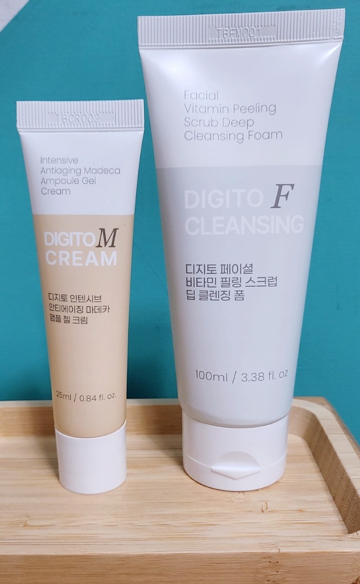 스크럽과 클렌징을 한번에 가성비 디지토 클렌징폼과 마데카 앰플 크림 사용 후기