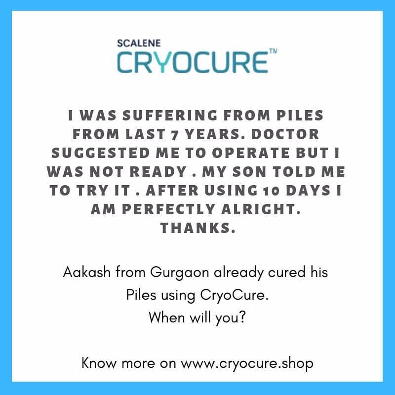 Follow in Aakash's footsteps and transform your life using CryoCure. Why live with the pain? Visit www.cryocure.shop now and put an end to your piles!

#pilessurgery #piles #pilesmedicine #pilestreatment #pilescure #pune #hemorrhoidectomy #hemorrhoids #hemorrhoidsurgery #health #healthy #haemorrhoids #healthybody #healthybody #fissures #treatment #treatments #treatyourself