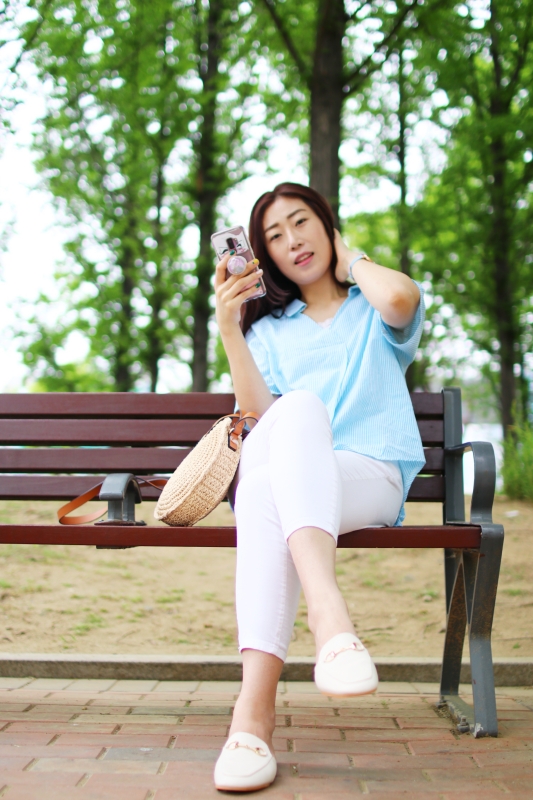 여자 빅사이즈 신발 핏어팻에서 아이보리 블로퍼 구입!