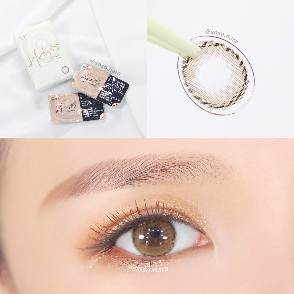 #홀로리스진저브라운
⠀
—————
⠀
렌즈미 홀로리스 아시안핏
Lensme, Holoris Asian Fit
⠀
• Ginger Brown
• 13.0mm
• ₩20,000 (2p) / for 1 day
⠀
—————
⠀
오랜만에 직접 구매한 컬러렌즈 
렌즈미의 홀로리스 시리즈 중 아시안핏 진저브라운 컬러에요🌝✨
⠀
요즘은 렌즈 그래픽이 전체적으로 화려한 것보단
이런 심플하면서 컬러감만 달라지는 렌즈에 손이 가더라구요❣️
오묘한 흙빛(!)이 도는 컬러라 
메이크업에 포인트가 필요한 날 끼기 좋아요🥰❤️
⠀
⠀