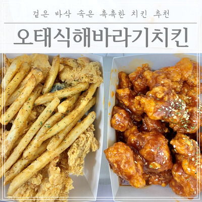 [치킨추천] 오태식해바라기치킨 :: 해바라기아줌마반반치킨 순살 후기