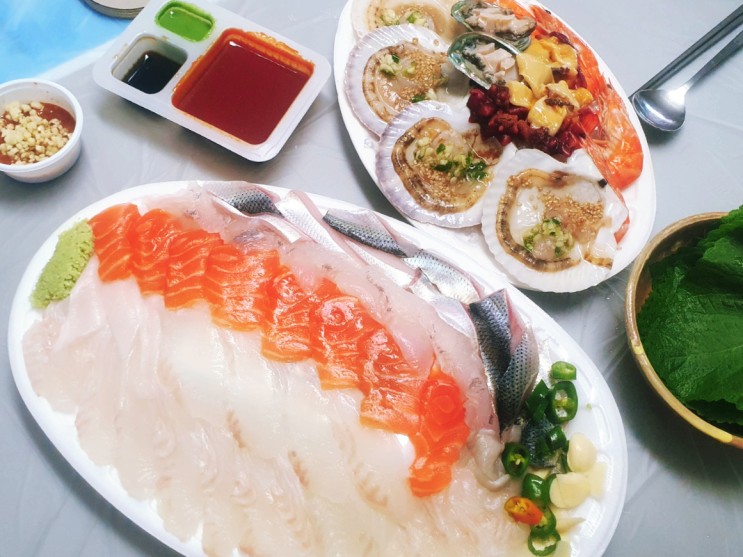 아라뱃길맛집 - 서해5도 회센터 대청도혁이네 검암역맛집 모둠회 포장했어요