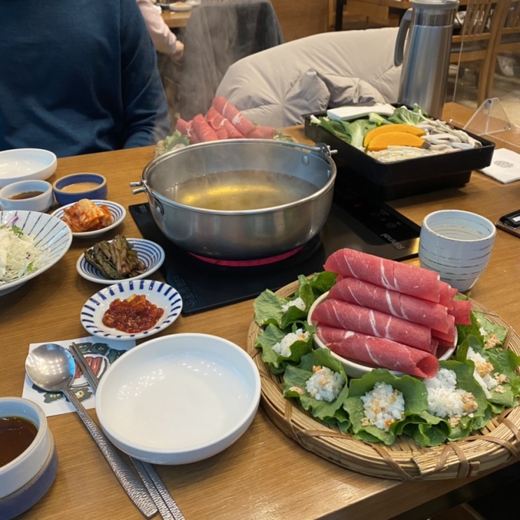 가족외식 장소로 딱 좋은 깔끔한 샤브샤브 가게 대흥동 [만나]