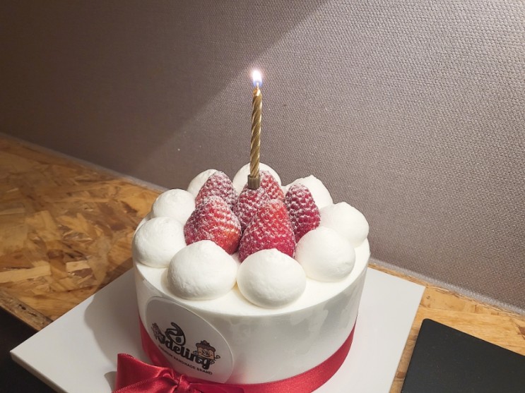 안양케이크 맛있는곳 제이델링안양 400일기념 딸기케이크 픽업후기