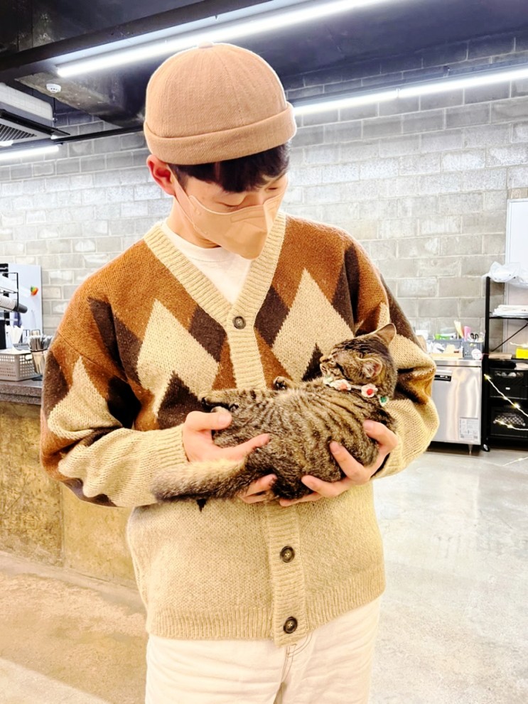 니티드 벌키 브러쉬 아가일 가디건 솔직리뷰 !