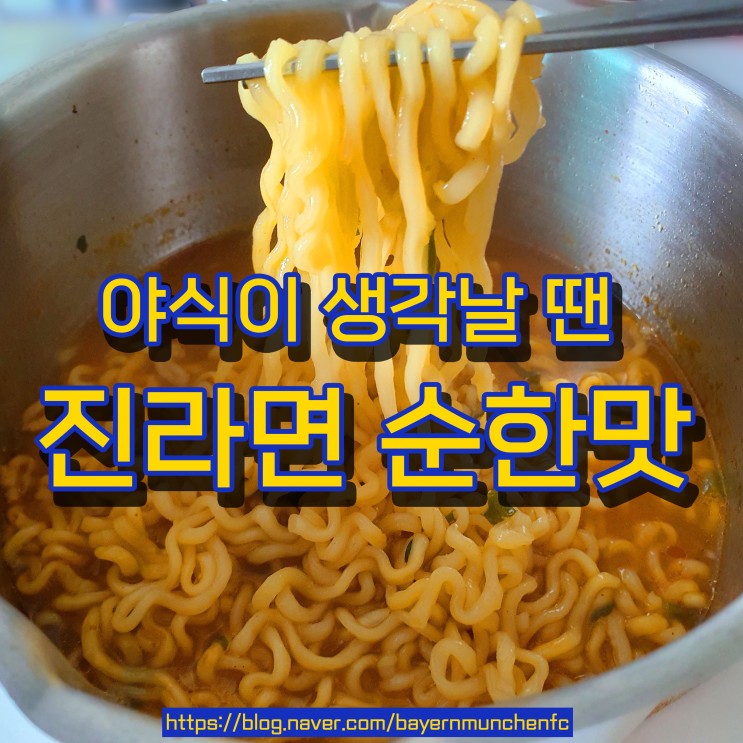 늦은 밤, 야식 생각날 땐 진라면 순한맛 (진순이)