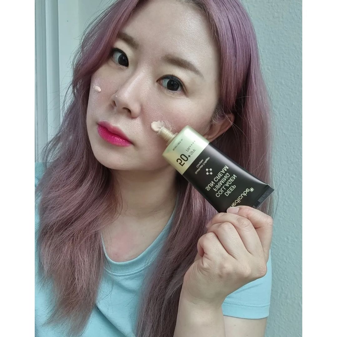 콩맘 on Instagram: “#협찬 선크림 예전엔 귀찮아서 바르지 않았는데 더 늦기전에 꼭 챙겨 발라야겠더라구요..🥲 피부 연구소 더마코스메틱 브랜드 #메디큐브 에서 약 200일간의 연구 끝에 탄