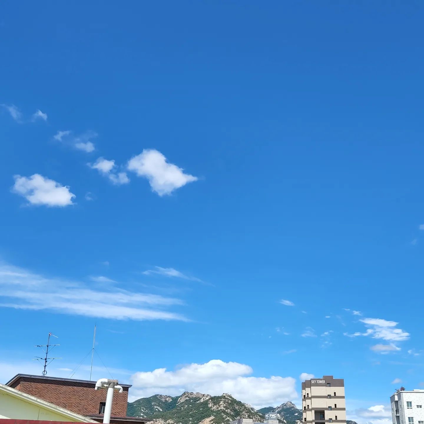 저멀리 북한산까지
쨍하게 다 보이는 맑은 날 😁