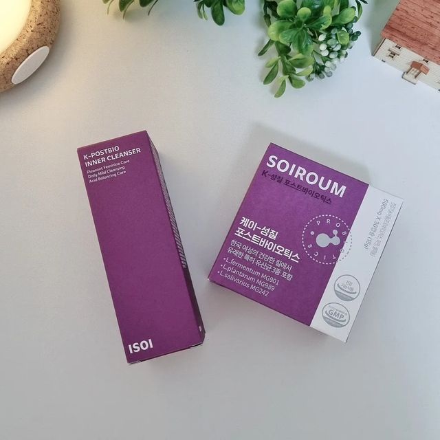 💜 찐리뷰 ♡ 언팔관리 💜 on Instagram: "#제품제공 #아이소이 @isoi_official . 아이소이 소이로움 K-성질 포스트바이오틱스 + K-포스트바이오 이너 클렌저~♡ . 🌸K-성질 포스트바이오틱스 . 한국