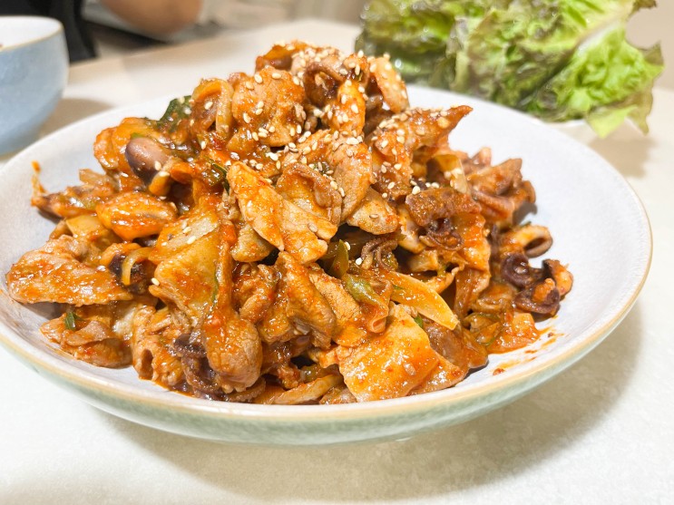 쭈꾸미목살볶음 만드는법, 마녀수산 쭈꾸미