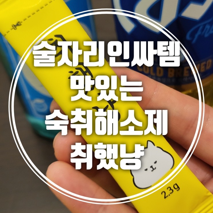 [숙취해소제 추천] 술자리인싸템 맛있는 숙취해소제 취했냥