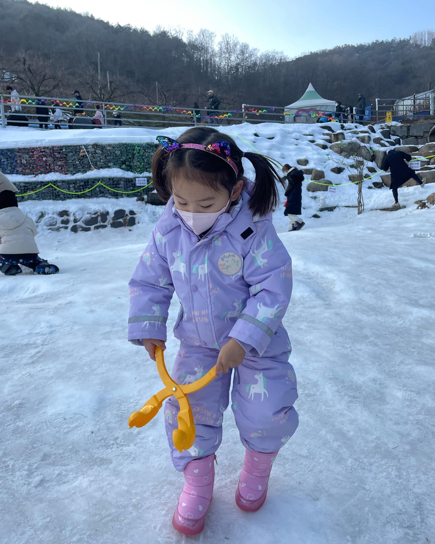 엄빠가 더 재밌는 썰매장❤️☃️