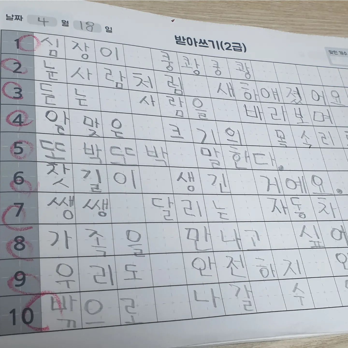 받아쓰기
100점이라고 해맑게 웃는 너~

글씨체도 점점 좋아지고,
맞춤법도 잘쓰고,
띄어쓰기도 잘하고,
장하다! 우리집 장남😘

잘했어~잘하고있어!!

#받아쓰기
#100점
#잘했어요