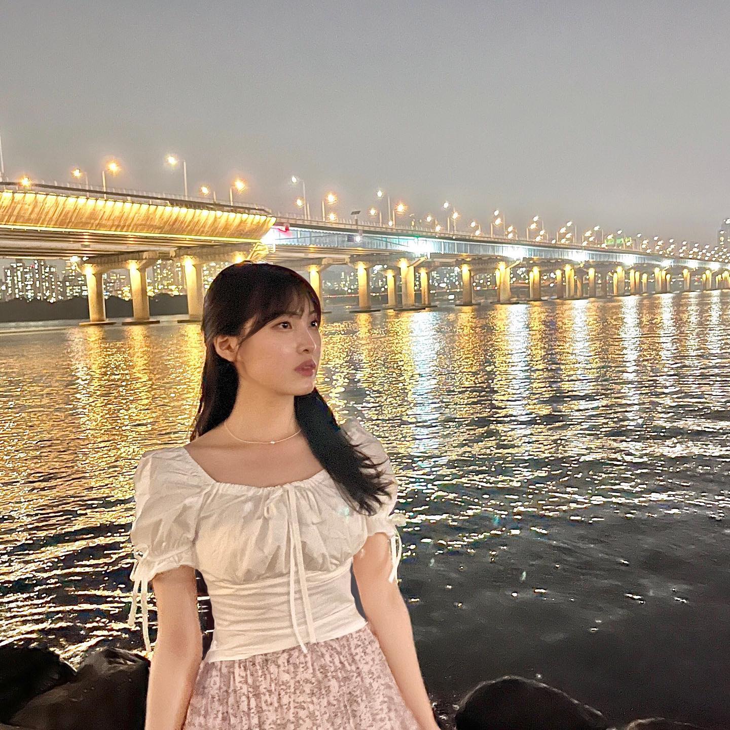 저녁 한강 죠왕🌙 마지막 사진은 좀 무서울지도..?⚠️