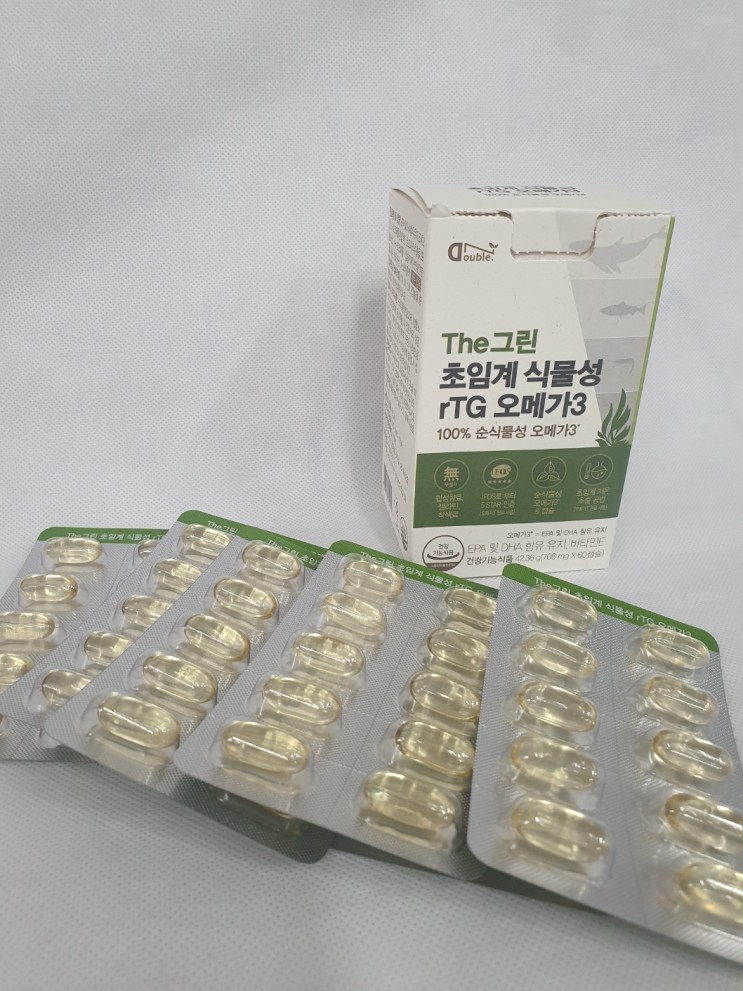 혈행 개선에 좋은 초임계 식물성  rTG 오메가3 제품 후기