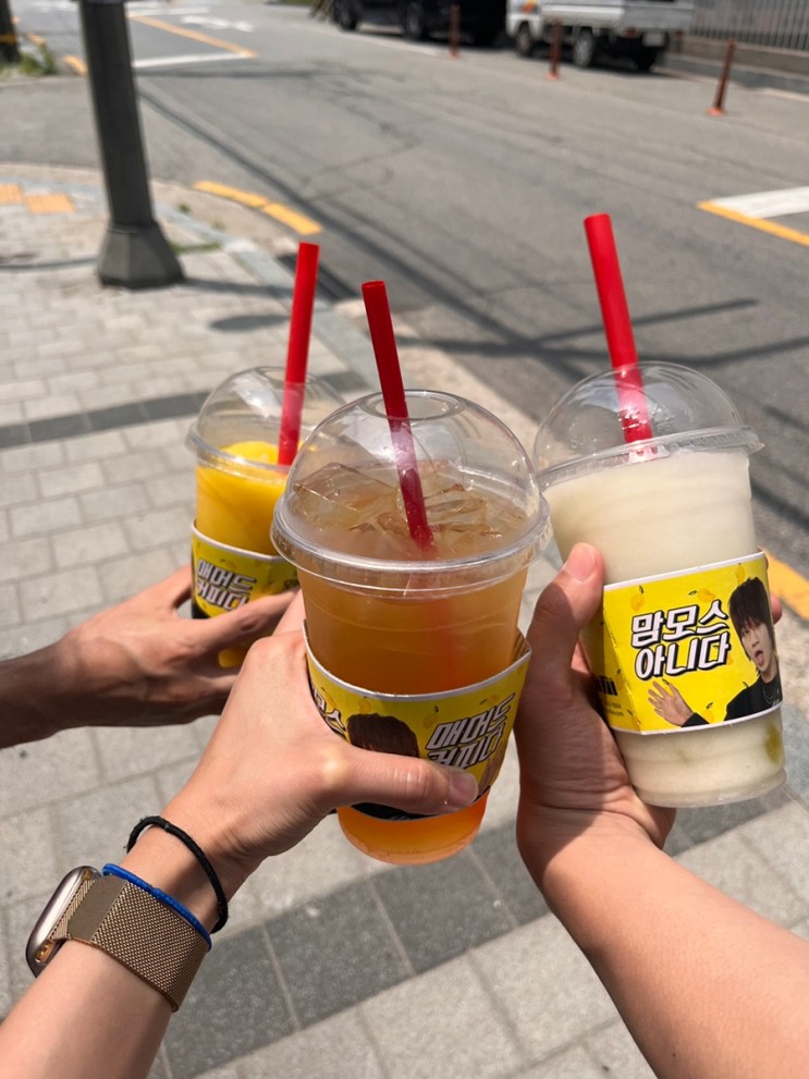 매머드커피 여름신메뉴 3종! (청포도스무디/한라봉스무디/패션후르츠에이드)