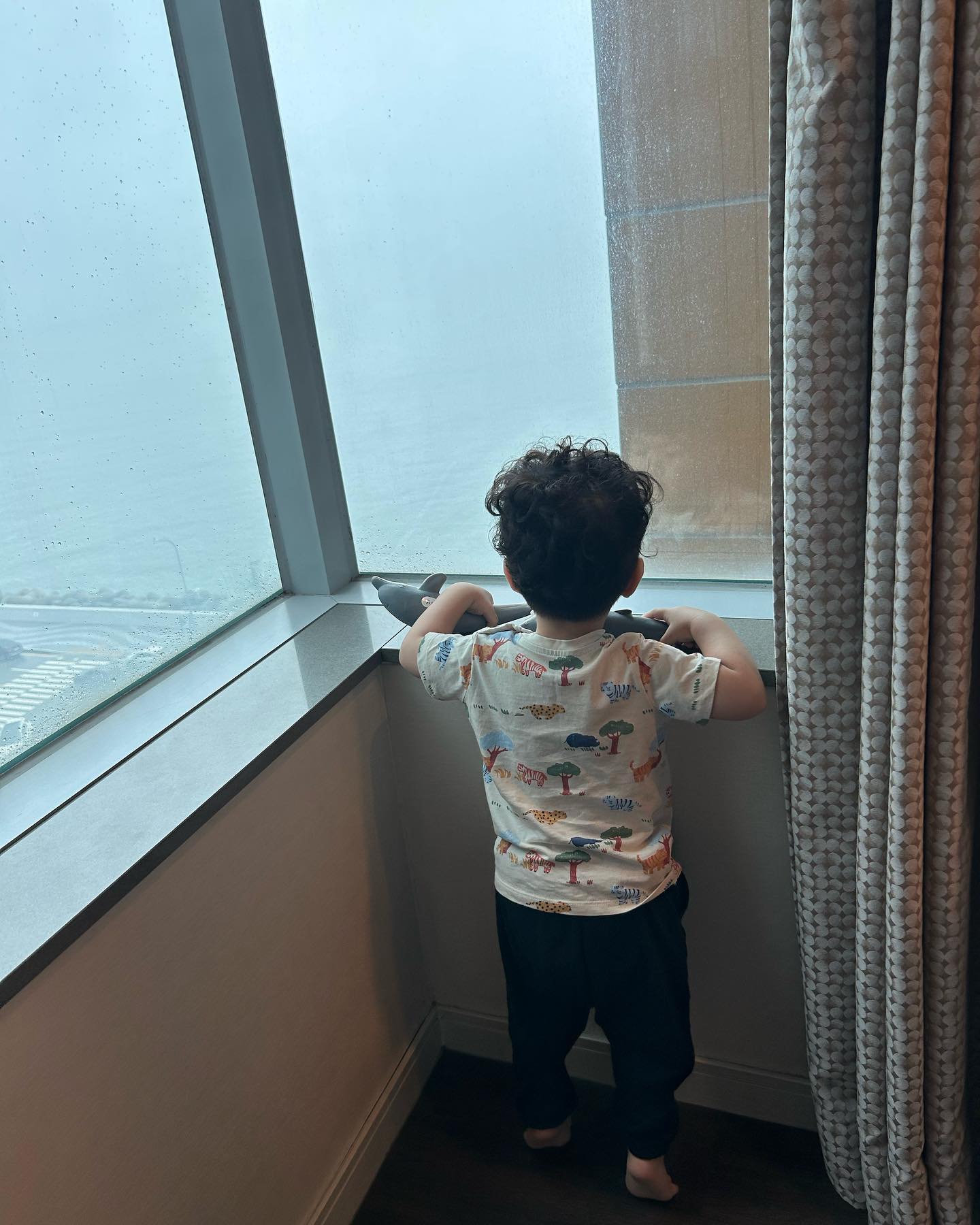 👶🏻엄마!!!!바다친구들이랑 바다까 가?
👩🏻응!바다친구들이랑 바다보러갈까?

열심히달려왔지만 비가주르륵.....☔️☔️