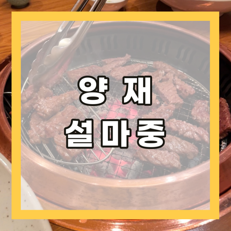 [양재] 양재역 맛집 숯불갈비코스 전문점 설마중