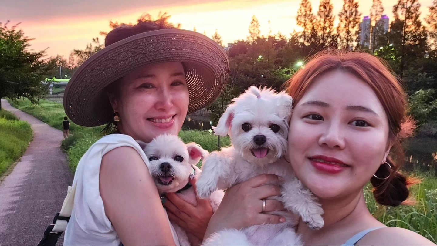 2️⃣9️⃣번째 여름 
사랑하는 엄마, 콩이, 돌돌이
💗우리 가족 사랑해 💖