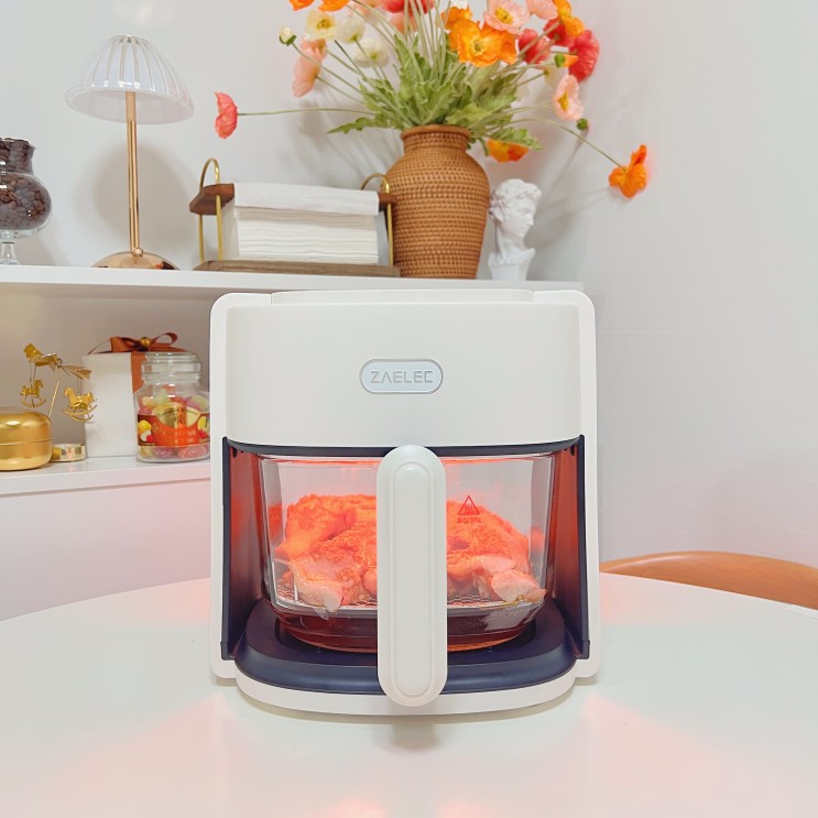 유리에어프라이어 4.5L 대용량 글라스 에어프라이어 자일렉