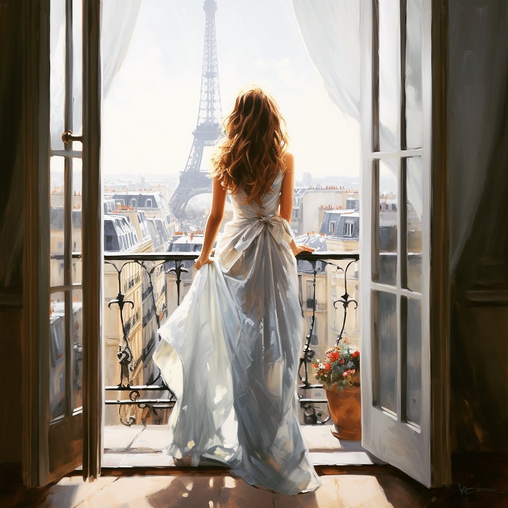 Paris in the #morning. #view #lovely #ai #drawing #portrait