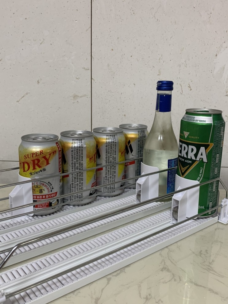 냉장고 필수 정리템 <이어데코몰 스르륵 음료트레이>