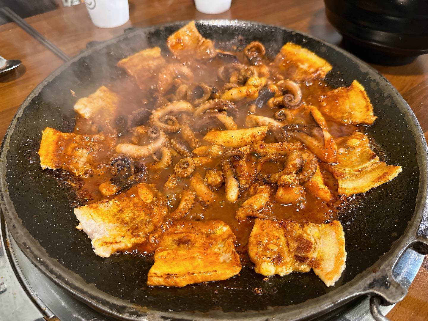 #알찬쭈꾸미🐙#맛스타그램🍴#먹스타그램🍴#계란찜넘나맛있는것#고르곤졸라피자🍕#사진못찍음😂#넘배불러도#볶음밥포기못해🤨