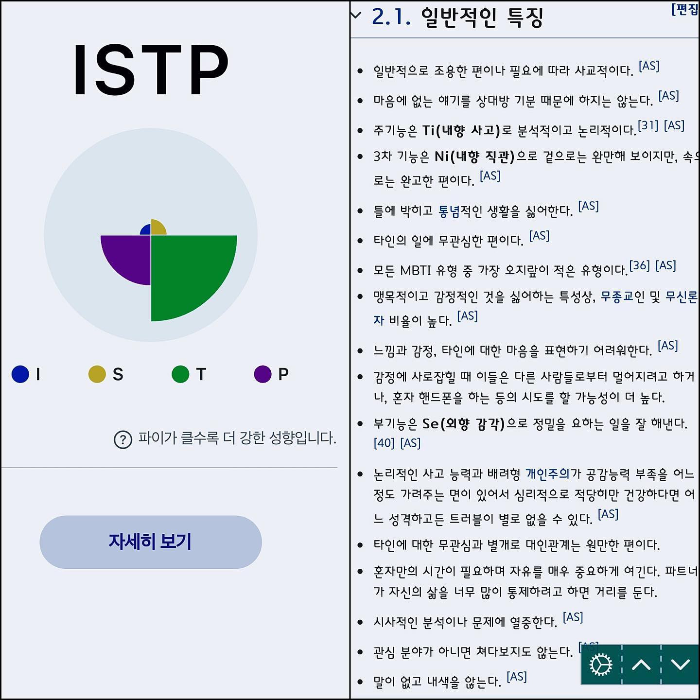 ENTJ 였던게
INTJ로 되었다가

결국 ISTP로 진화했다 🫨

#다중인격