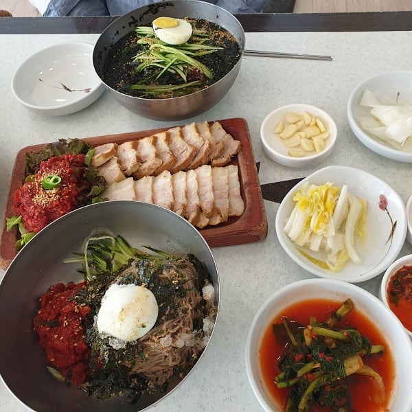#영종도맛집 #동해막국수 물막국수 6천 비빔막국수 7천 수육소 14000원