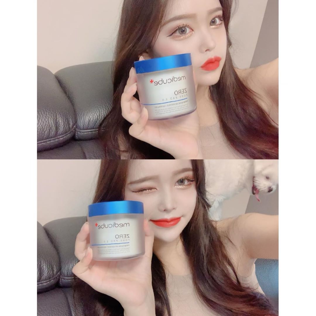 @swing._.su on Instagram: “모공챌린지 포즈 이렇게 하는거 맞나hoxy? (∩˃o˂∩)♡ ❤︎메디큐브 제로 모공 세럼 2.0, ᄆ
