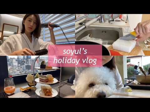 [vlog] 이번년도 첫 호캉스 ( #르메르디앙 호텔 )| 휴가에는 덕선이랑 놀아야지 | 다이어트 묵 요리 (한둘 청포묵,메밀묵)