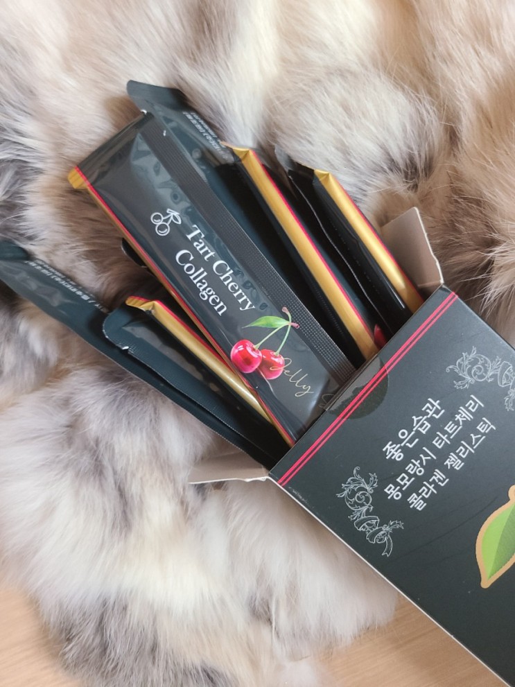 좋은습관 몽모랑시 타트체리 콜라겐 젤리스틱 매일 먹어요.