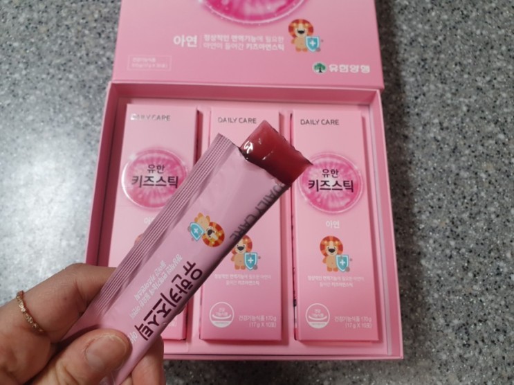유한키즈스틱, 젤리 타입 어린이 아연 영양제