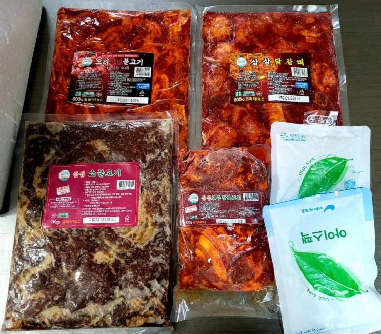 삼삼막창4종세트(닭갈비,오리불고기,고추장,소불고기간편조리식품추천)