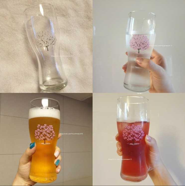 홈파티에 빠질 수 없는 🌸꽃피는 잔🌸 리뷰. 맥주를 따르면 꽃이펴요!