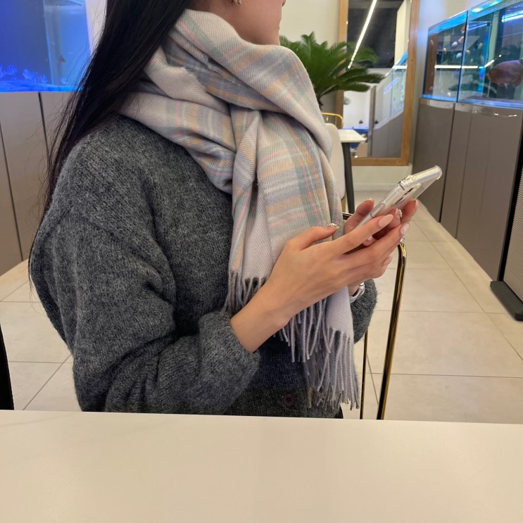 목도리 추천 #얼모스트블루 아스트로 산하머플러