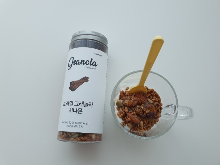 다이어트 식단 프리밀 그래놀라 시나몬 추천